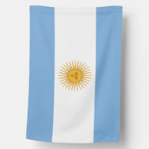 Argentijnse vlag Lichtblauw Wit Zon Embleem