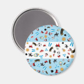 Argentijnse vlag met beroemde items van het land magneet (Voorkant / Achterkant)