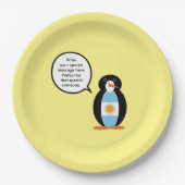 Argentijnse vlag met mevrouw Penguin Party Papieren Bordje (Voorkant)