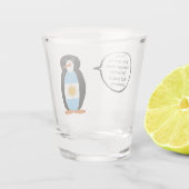 Argentijnse vlag met mevrouw Penguin Shot Glass Shot Glas (Achterkant)