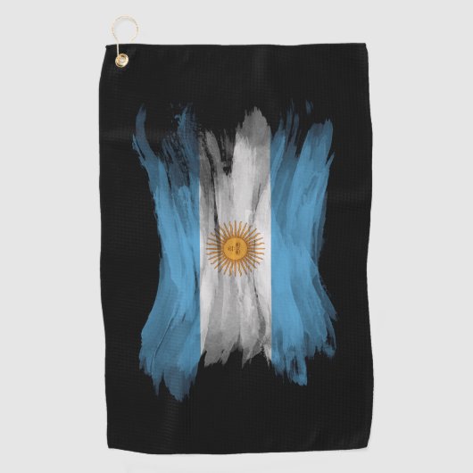 Argentijnse vlag, penseelstreek, nationale vlag golfhanddoek (Voorkant)