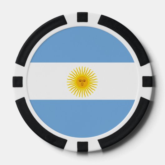 Argentijnse vlag pokerchips (Voorkant)