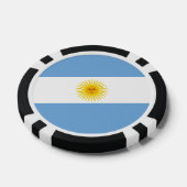 Argentijnse vlag pokerchips (Enkel)