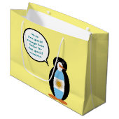 Argentijnse Vlag Praten Ms Penguin Gepersonaliseer Groot Cadeauzakje (Voorkant Gekanteld)