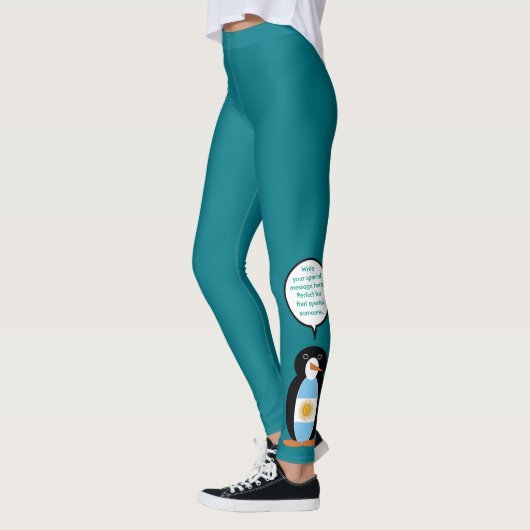 Argentijnse Vlag Praten Ms Penguin Gepersonaliseer Leggings (Links)