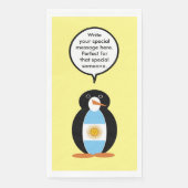 Argentijnse Vlag Praten Ms Penguin Gepersonaliseer Servet (Voorkant)