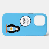 Argentijnse Vlag Pratende Mevrouw Pinguïn Persoonl Case-Mate iPhone Case (Achterkant (horizontaal))