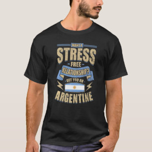 Argentijnse Vlag Rond Argentijnse Mannen en vrouwe T-shirt