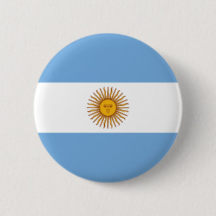 Argentijnse vlag ronde button 5,7 cm