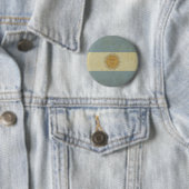 Argentijnse vlag Ronde Button 5,7 Cm (In situ)
