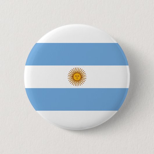 Argentijnse vlag ronde button 5,7 cm (Voorkant)