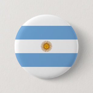 Argentijnse vlag ronde button 5,7 cm