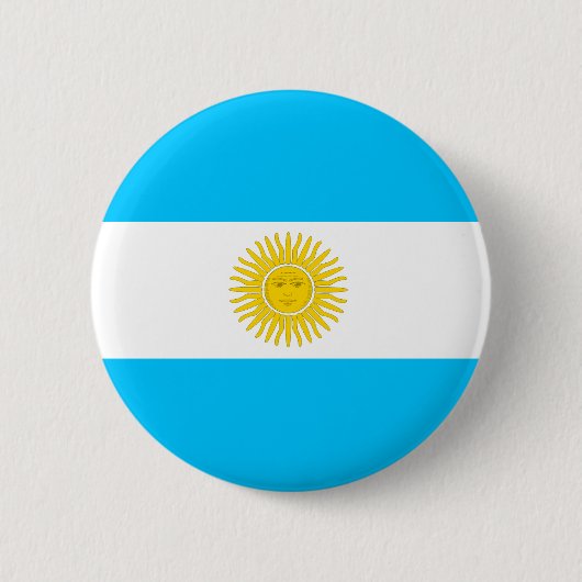Argentijnse vlag ronde button 5,7 cm (Voorkant)