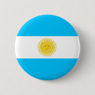 Argentijnse vlag ronde button 5,7 cm