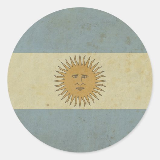 Argentijnse vlag Ronde Sticker (Voorkant)