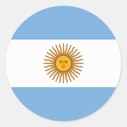 Argentijnse vlag ronde sticker (Voorkant)
