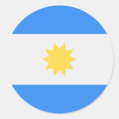 Argentijnse vlag ronde sticker (Voorkant)