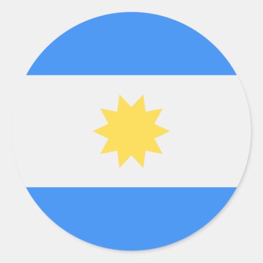 Argentijnse vlag ronde sticker (Voorkant)