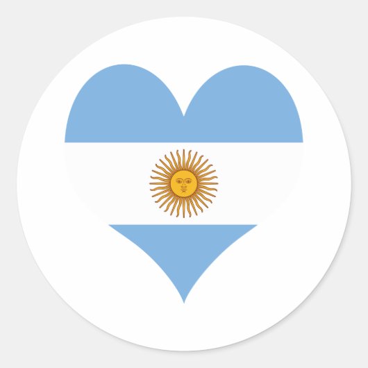 Argentijnse vlag ronde sticker (Voorkant)