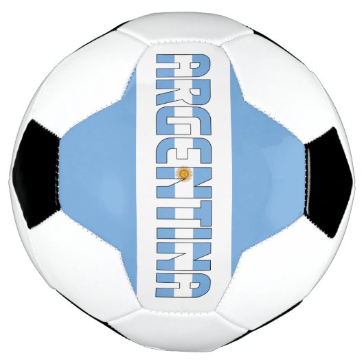Argentijnse vlag Schattig patriottisch Voetbal (Gedraaid)
