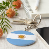 Argentijnse vlag sleutelhanger (Zijkant)