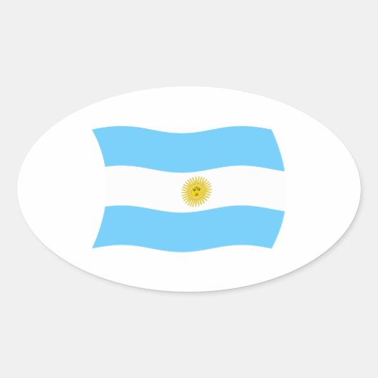 Argentijnse Vlag Sticker (Voorkant)
