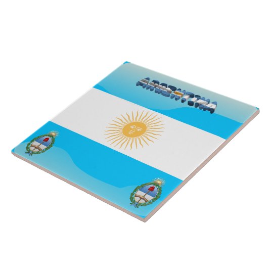 Argentijnse vlag tegeltje (Zijkant)