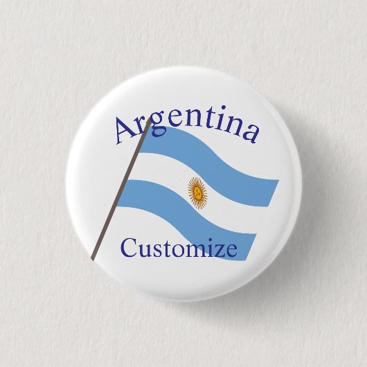 Argentijnse vlag Thunder_Cove Ronde Button 3,2 Cm (Voorkant)