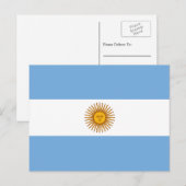 Argentijnse vlag, vlag van Argentinië Briefkaart (Voorkant / Achterkant)
