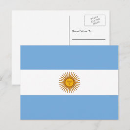 Argentijnse vlag, vlag van Argentinië Briefkaart
