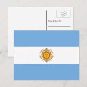 Argentijnse vlag, vlag van Argentinië Briefkaart