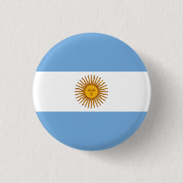 Argentijnse vlag, vlag van Argentinië Ronde Button 3,2 Cm