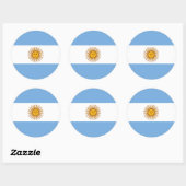 Argentijnse vlag, vlag van Argentinië Ronde Sticker (Vel)