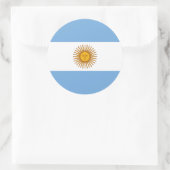 Argentijnse vlag, vlag van Argentinië Ronde Sticker (Tas)
