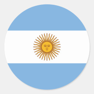 Argentijnse vlag, vlag van Argentinië Ronde Sticker