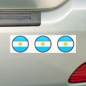 Argentijnse vlag - vlaggencirkel bumpersticker (Op auto)