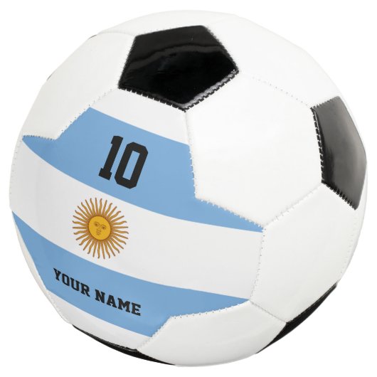 Argentijnse vlag voetbal met aangepaste naam (Drie kwart)