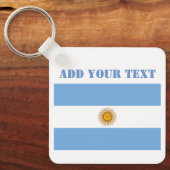 Argentijnse vlag Voetballen Voetbal Argentijns Bla Sleutelhanger (Voorkant)