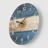 Argentijnse vlag voor de oude houten korrel grote klok (Hoek)