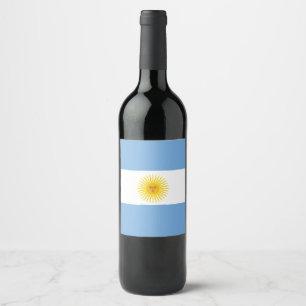 Argentijnse vlag wijn etiket