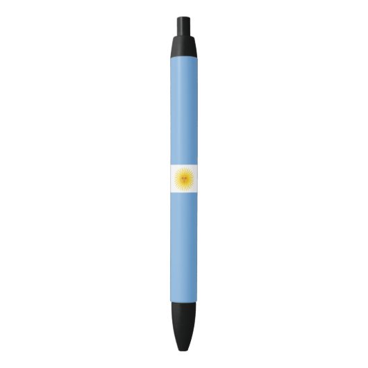 Argentijnse vlag zwarte inkt pen (Voorkant Verticaal)