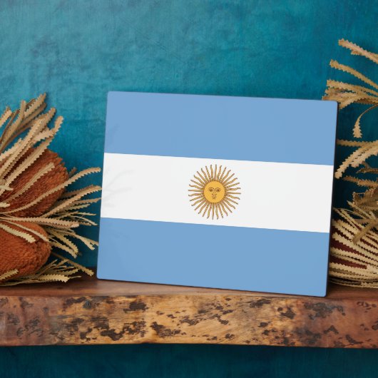 Argentijnse vlagplaque fotoplaat (Zijkant)