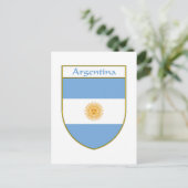 Argentijnse vlagschild briefkaart (Staand voorkant)