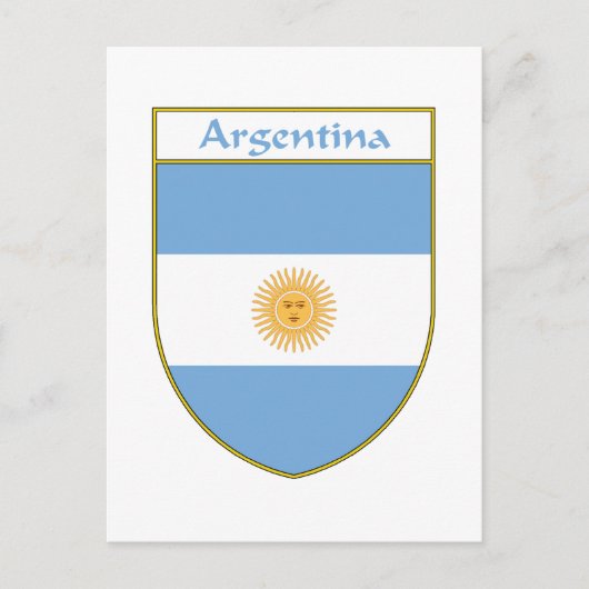 Argentijnse vlagschild briefkaart (Voorkant)