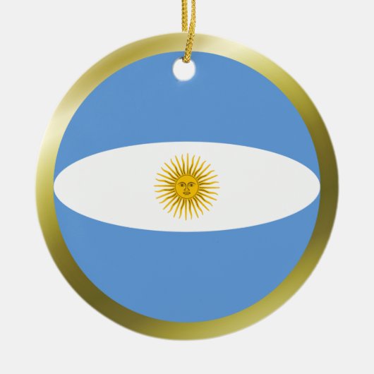 Argentijnse vlagversiering keramisch ornament (Voorkant)