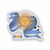 Argentijnse Voetbal D10S Fan Sticker (Voorkant)