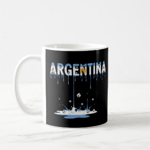 Argentijnse Voetbal Druppelende Vlag Koffiemok