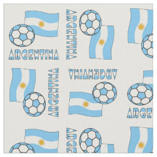 Argentijnse voetbal en vlag stof