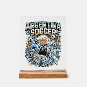 Argentijnse Voetbal Skelet Aanvaller Landen Poster