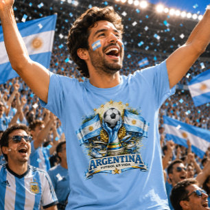 Argentijnse Voetbalfan Albiceleste Voetbal Fútbol T-shirt